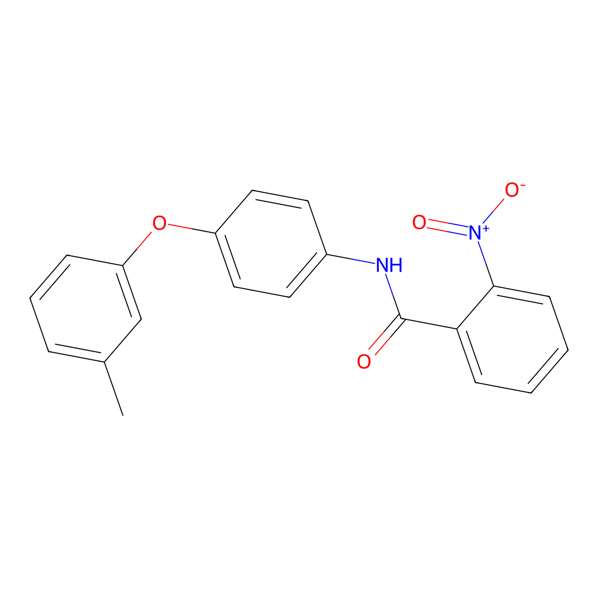 N-[4-(3-methylphenoxy)phenyl]-2-nitrobenzamide molecular structure, CAS 432514-97-1