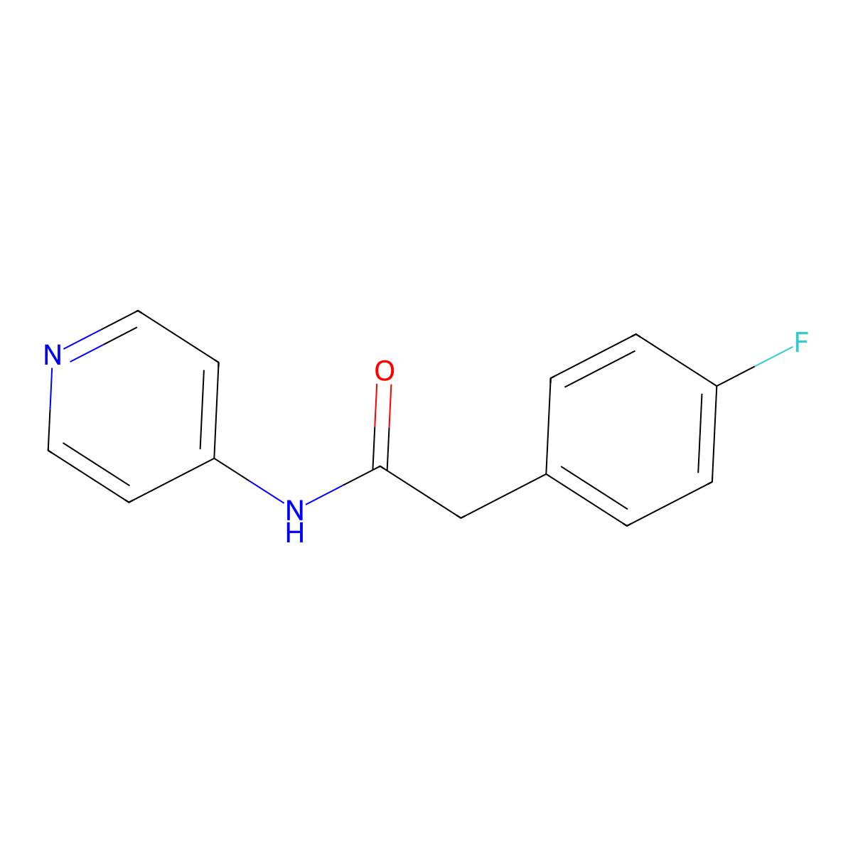 4-Fluoro-N-4-pyridinylbenzeneacetamide molecular structure, CAS 432515-21-4