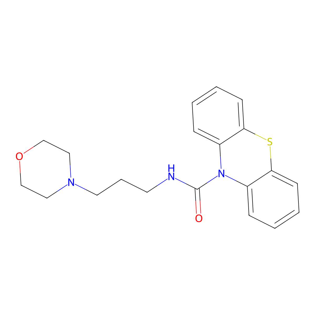 N-(3-morpholin-4-ylpropyl)phenothiazine-10-carboxamide molecular structure, CAS 432515-44-1