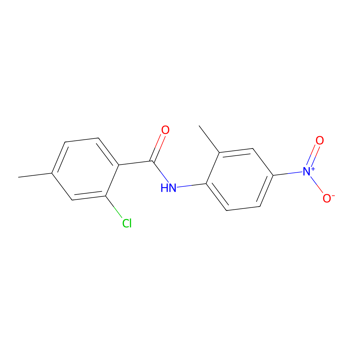 2-chloro-4-methyl-N-(2-methyl-4-nitrophenyl)benzamide molecular structure, CAS 432515-58-7