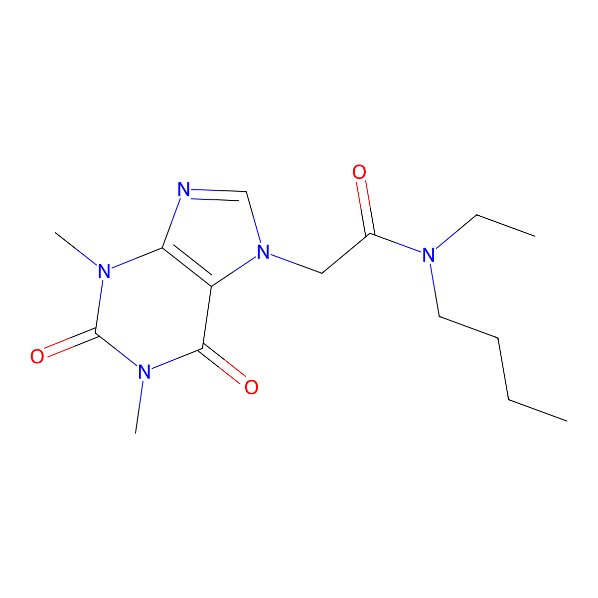 N-butyl-2-(1,3-dimethyl-2,6-dioxopurin-7-yl)-N-ethylacetamide molecular structure, CAS 432516-02-4