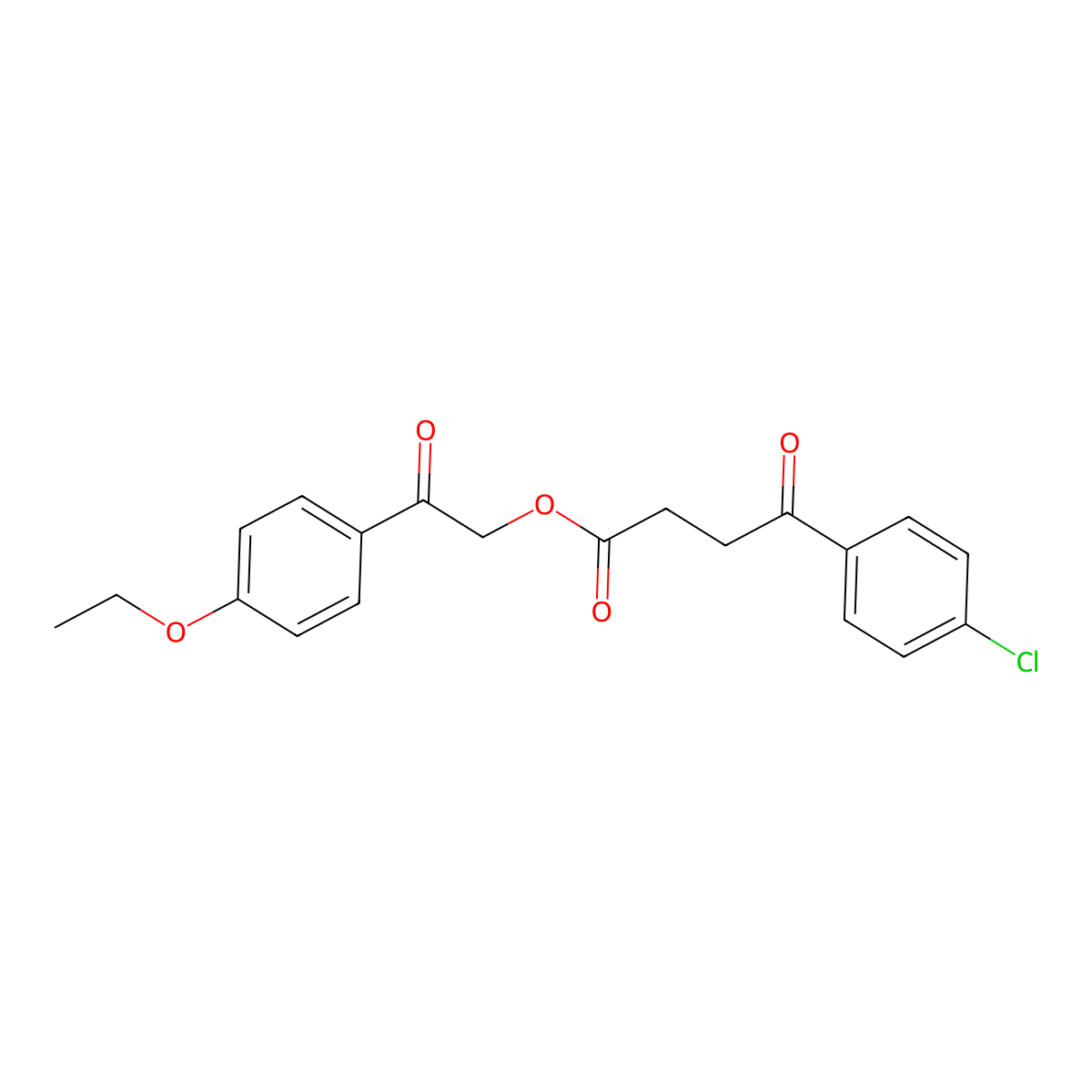 2-(4-Ethoxyphenyl)-2-oxoethyl 4-(4-chlorophenyl)-4-oxobutanoate molecular structure, CAS 432516-10-4