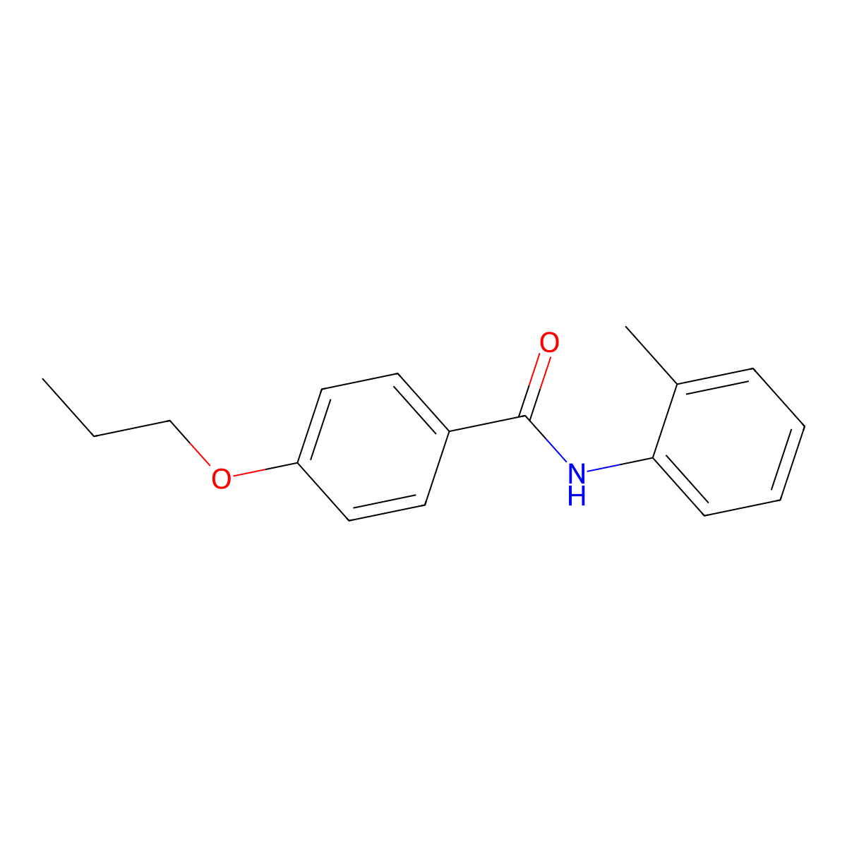 N-(2-methylphenyl)-4-propoxybenzamide molecular structure, CAS 432517-18-5