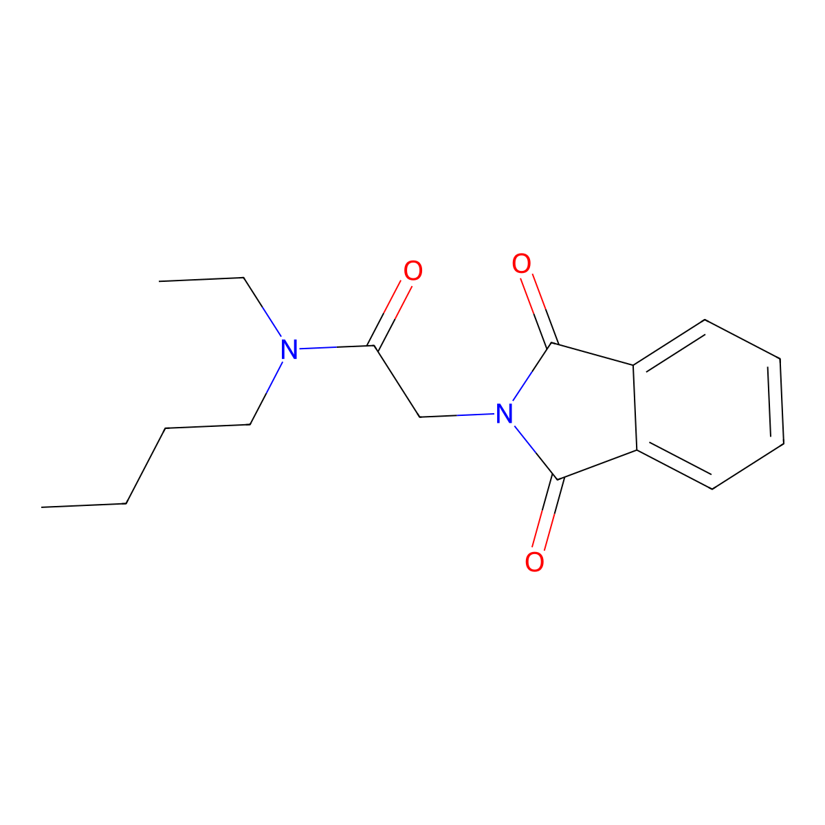 N-butyl-2-(1,3-dioxo-1,3-dihydro-2H-isoindol-2-yl)-N-ethylacetamide molecular structure, CAS 432517-24-3