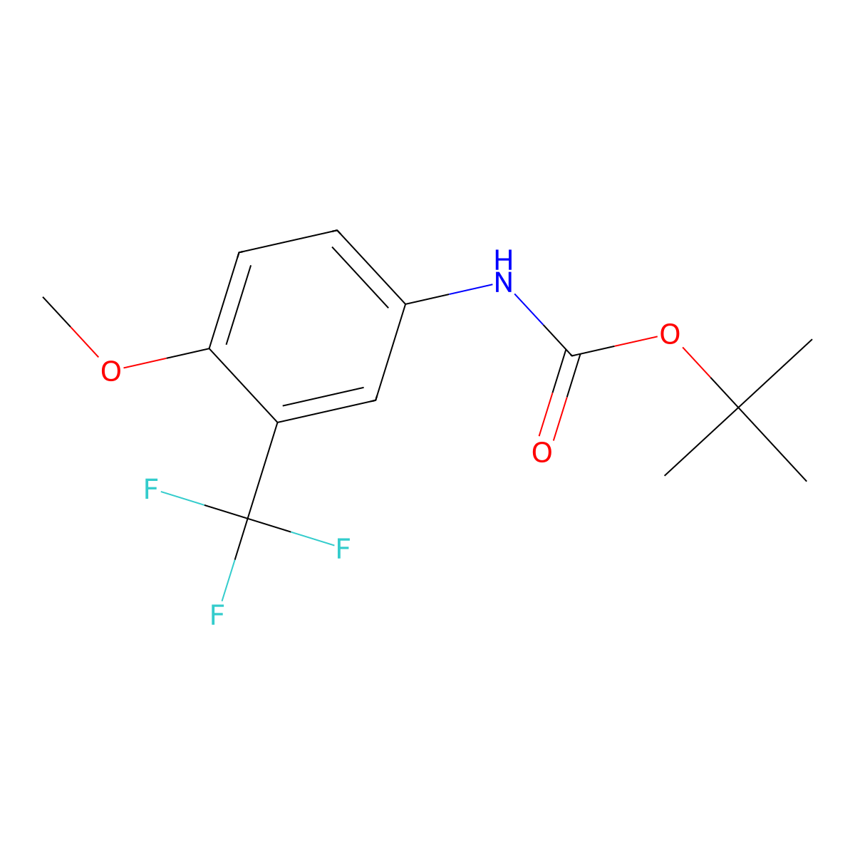 tert-butyl N-[4-methoxy-3-(trifluoromethyl)phenyl]carbamate molecular structure, CAS 432517-46-9