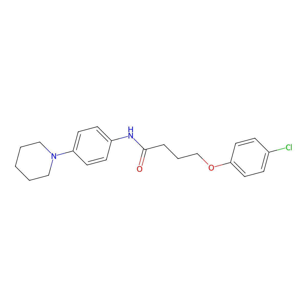 4-(4-chlorophenoxy)-N-[4-(piperidin-1-yl)phenyl]butanamide molecular structure, CAS 432517-53-8