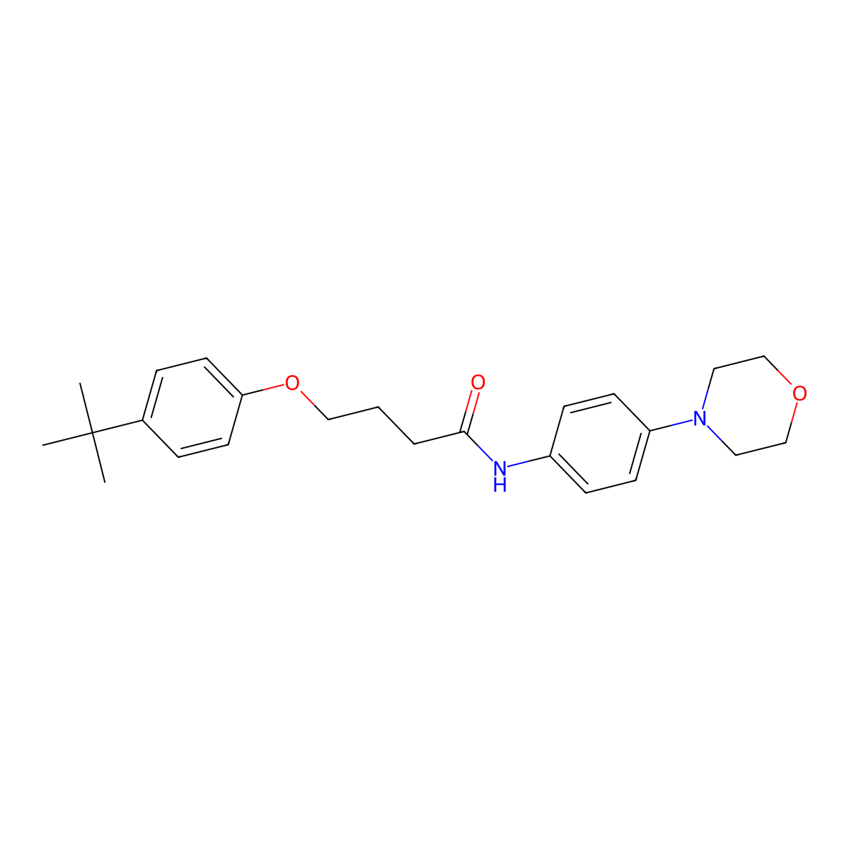 4-(4-tert-butylphenoxy)-N-(4-morpholin-4-ylphenyl)butanamide molecular structure, CAS 432517-74-3
