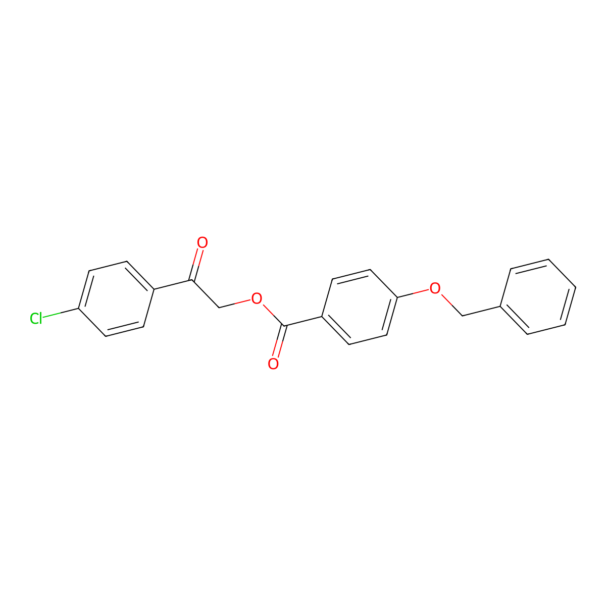 2-(4-Chlorophenyl)-2-oxoethyl 4-(benzyloxy)benzoate molecular structure, CAS 432518-16-6