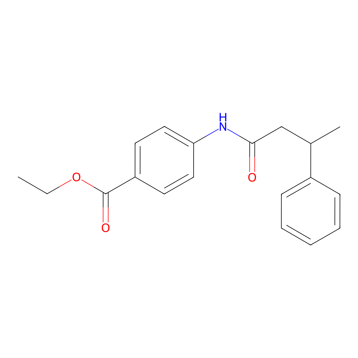 Ethyl 4-(3-phenylbutanoylamino)benzoate molecular structure, CAS 432518-32-6