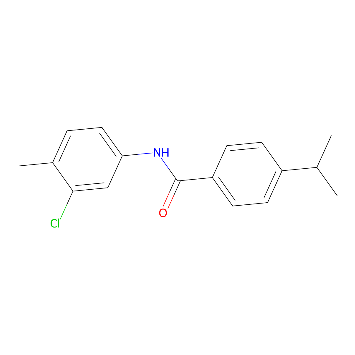 N-(3-chloro-4-methylphenyl)-4-propan-2-ylbenzamide molecular structure, CAS 432518-82-6