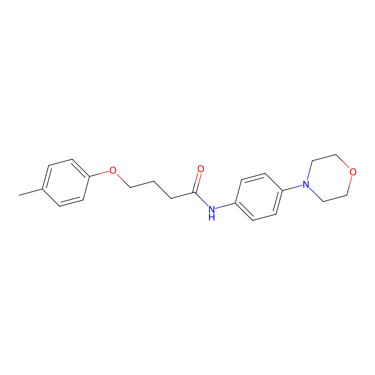 N-(4-Morpholin-4-yl-phenyl)-4-p-tolyloxy-butyramide molecular structure, CAS 432519-35-2