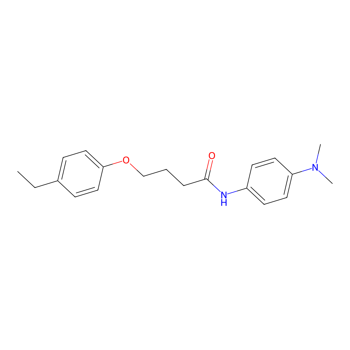N-[4-(dimethylamino)phenyl]-4-(4-ethylphenoxy)butanamide molecular structure, CAS 432519-48-7