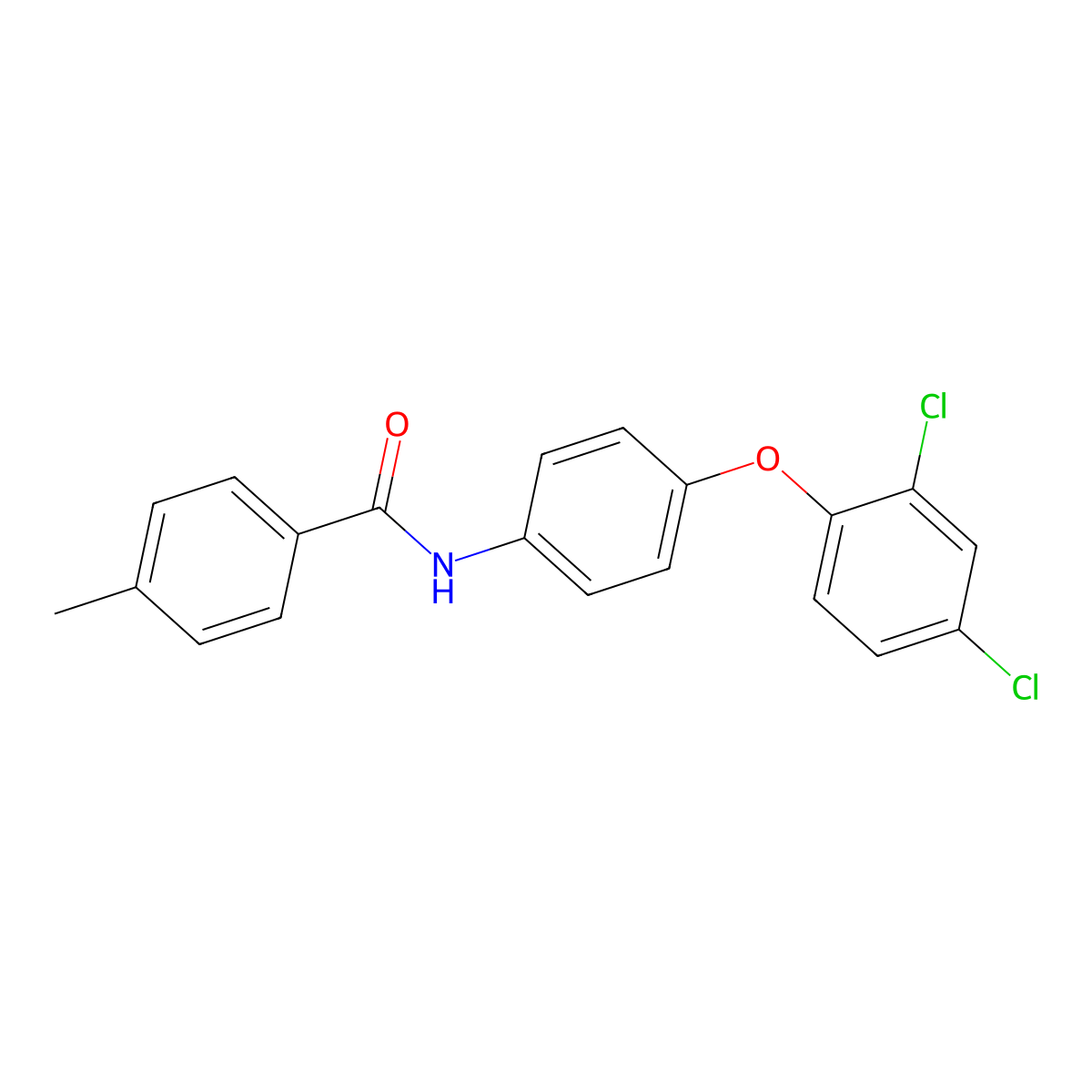 N-[4-(2,4-dichlorophenoxy)phenyl]-4-methylbenzamide molecular structure, CAS 432519-76-1