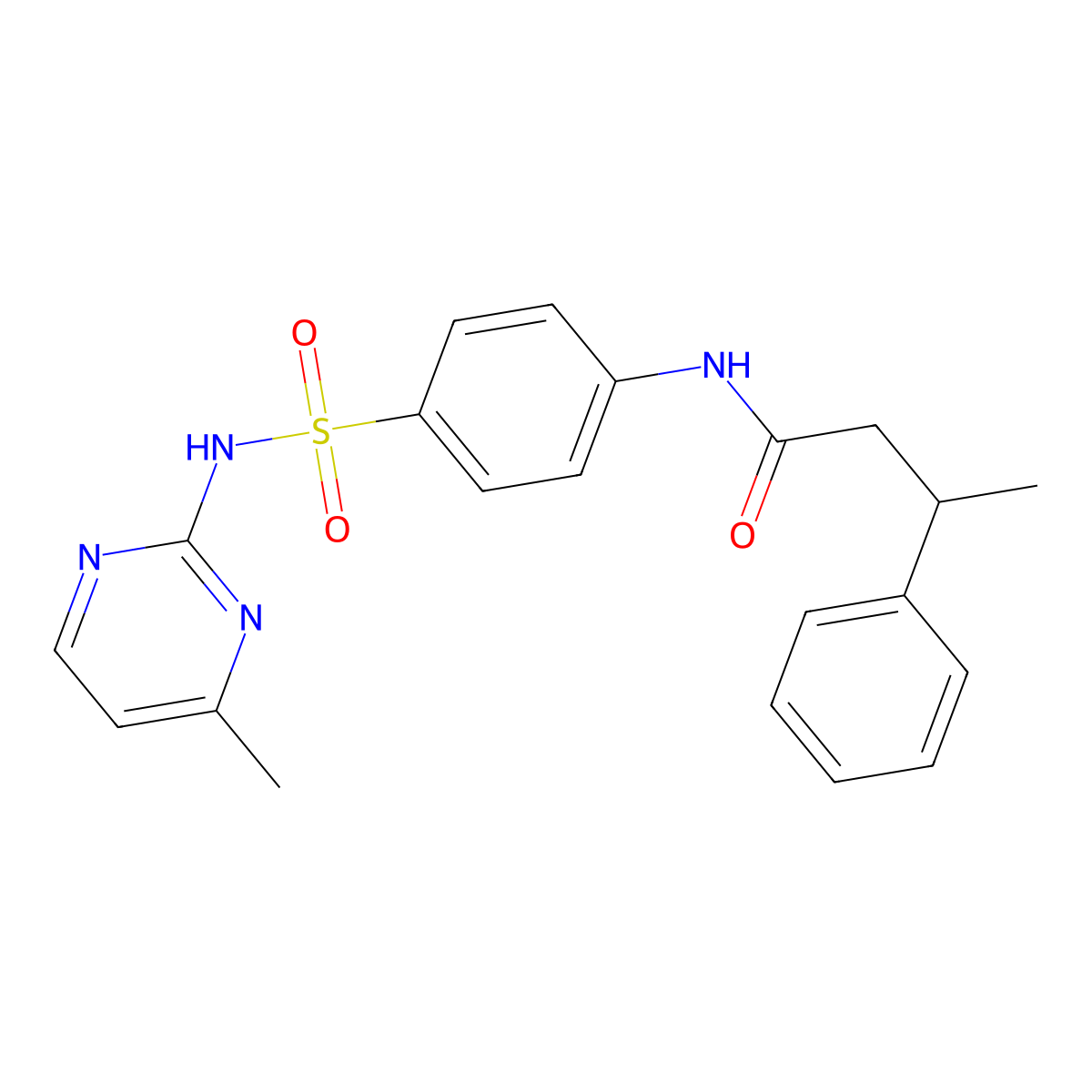 N-[4-[(4-methylpyrimidin-2-yl)sulfamoyl]phenyl]-3-phenylbutanamide molecular structure, CAS 432519-78-3