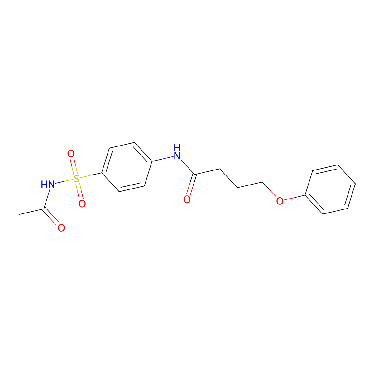 N-[4-(acetylsulfamoyl)phenyl]-4-phenoxybutanamide molecular structure, CAS 432519-86-3