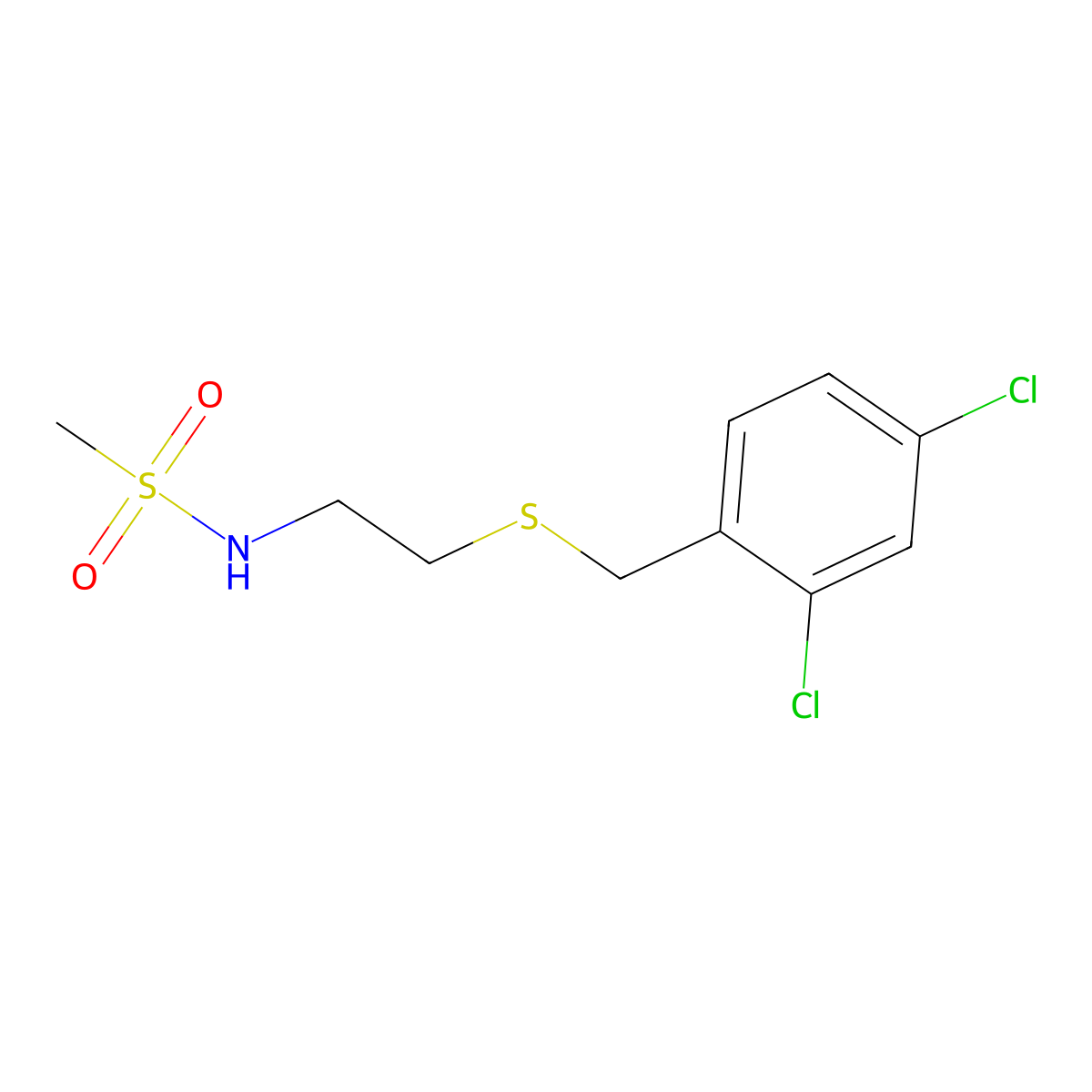 N-{2-[(2,4-dichlorobenzyl)sulfanyl]ethyl}methanesulfonamide molecular structure, CAS 432520-04-2