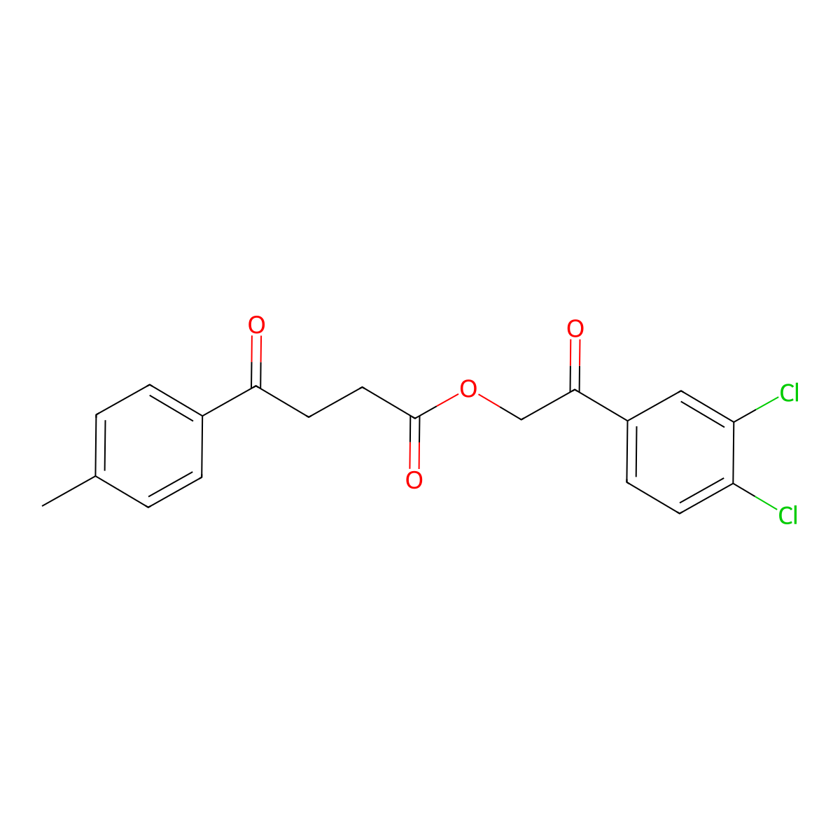 2-(3,4-Dichlorophenyl)-2-oxoethyl 4-(4-methylphenyl)-4-oxobutanoate molecular structure, CAS 432520-05-3