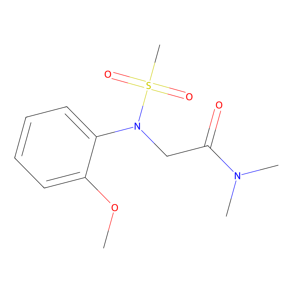 2-(2-methoxy-N-methylsulfonylanilino)-N,N-dimethylacetamide molecular structure, CAS 432520-16-6