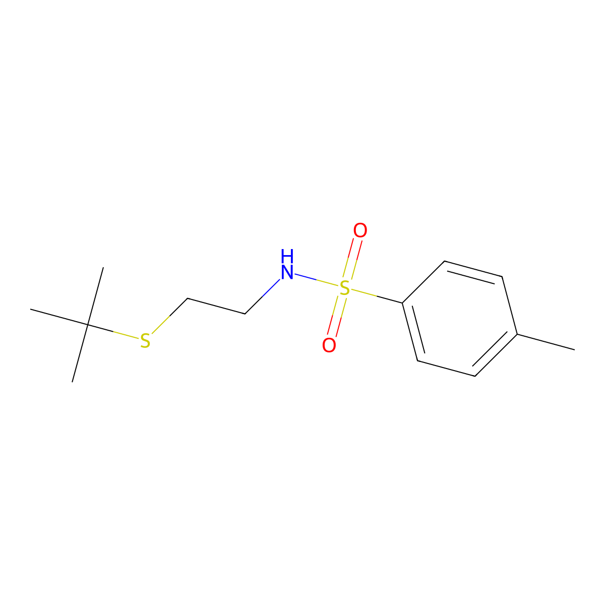 N-[2-(tert-butylsulfanyl)ethyl]-4-methylbenzenesulfonamide molecular structure, CAS 432520-47-3