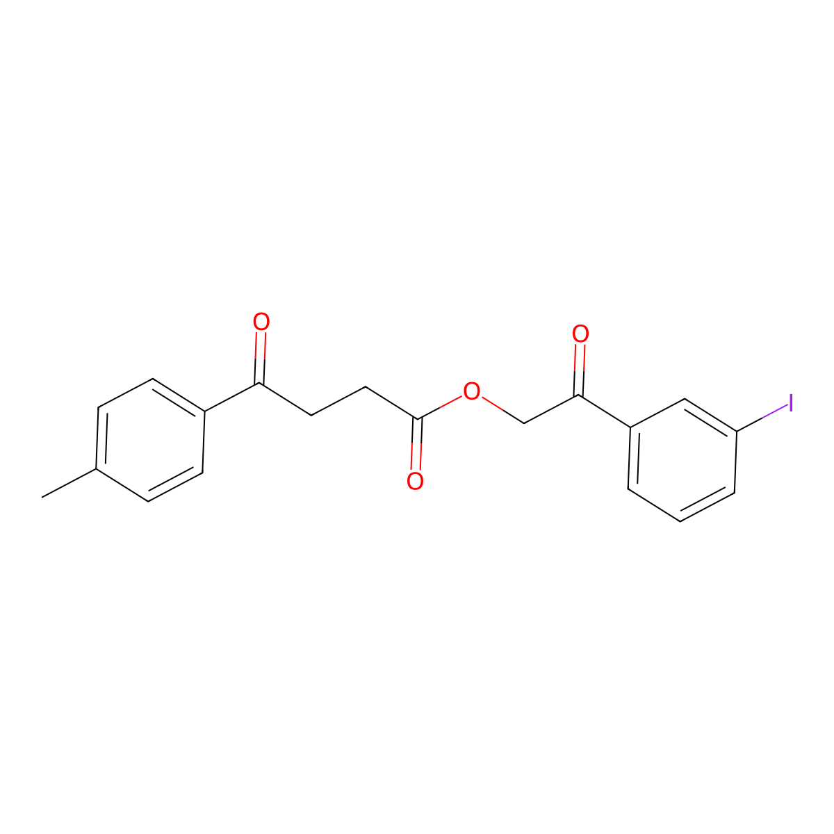 2-(3-Iodophenyl)-2-oxoethyl 4-(4-methylphenyl)-4-oxobutanoate molecular structure, CAS 432520-58-6