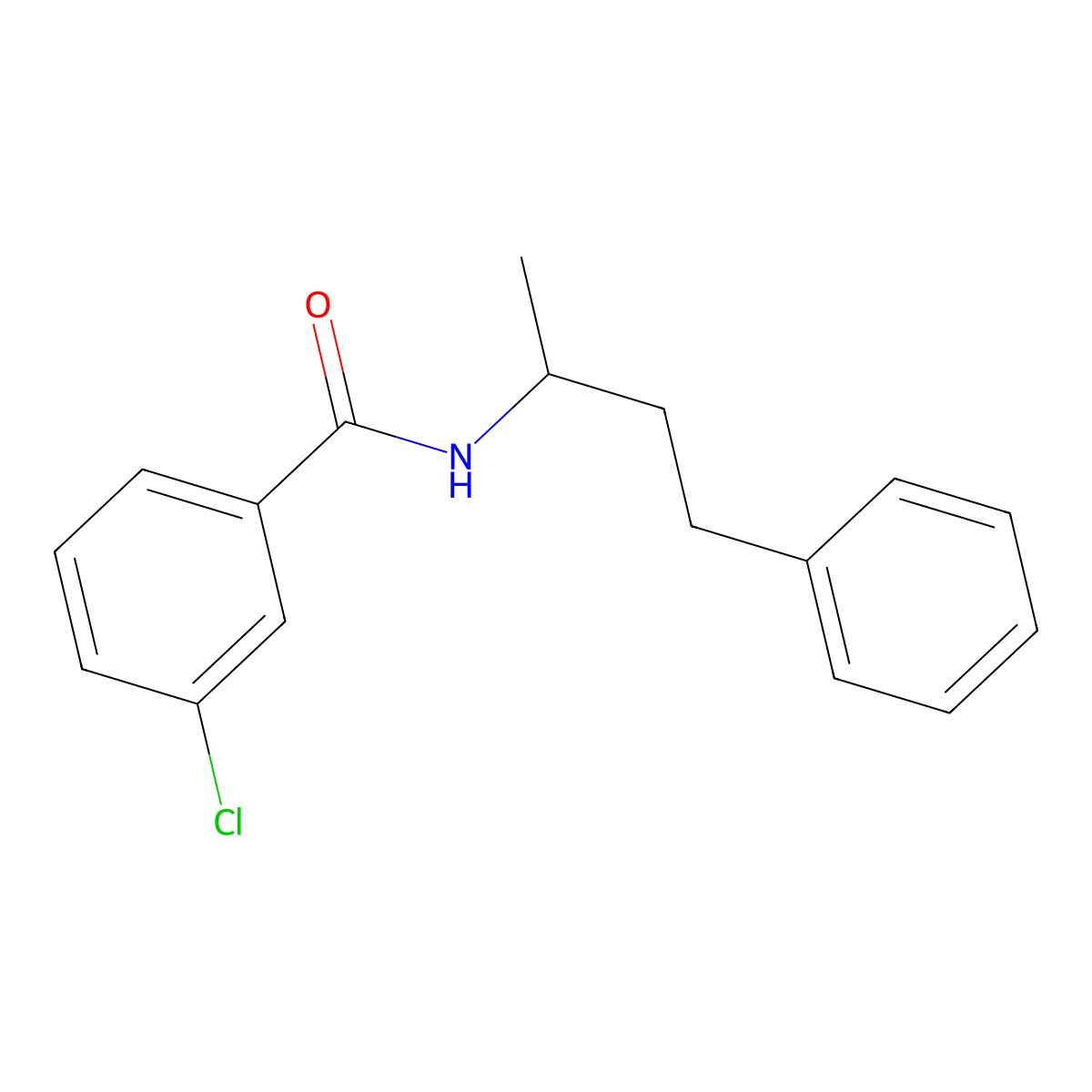 3-chloro-N-(4-phenylbutan-2-yl)benzamide molecular structure, CAS 432522-58-2