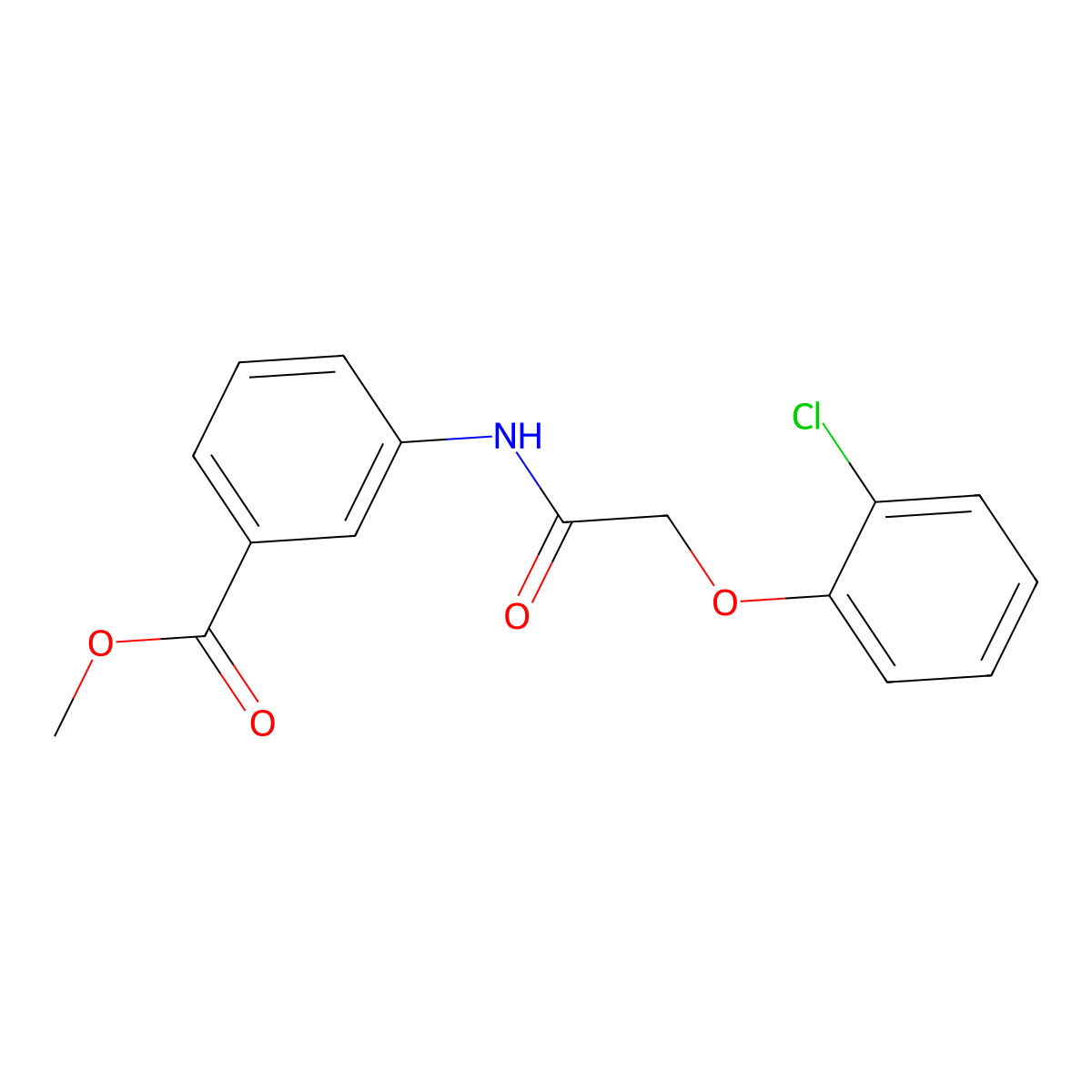 Methyl 3-(2-(2-chlorophenoxy)acetamido)benzoate molecular structure, CAS 432522-60-6