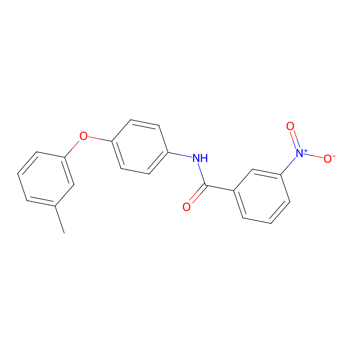 N-[4-(3-methylphenoxy)phenyl]-3-nitrobenzamide molecular structure, CAS 432522-69-5