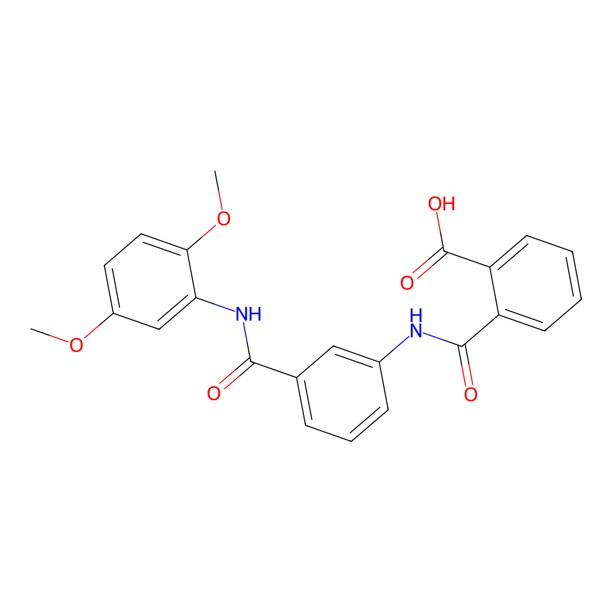 2-({3-[(2,5-Dimethoxyanilino)carbonyl]anilino}carbonyl)benzoic acid molecular structure, CAS 432523-04-1