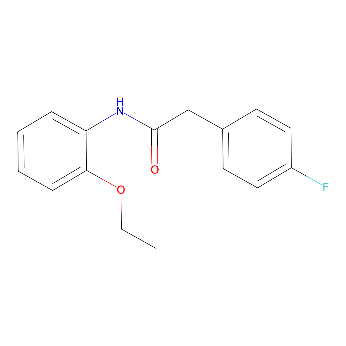 N-(2-ethoxyphenyl)-2-(4-fluorophenyl)acetamide molecular structure, CAS 432523-14-3
