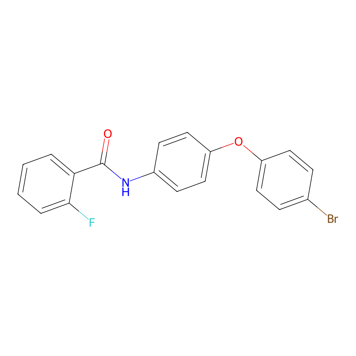 N-[4-(4-bromophenoxy)phenyl]-2-fluorobenzamide molecular structure, CAS 432523-33-6