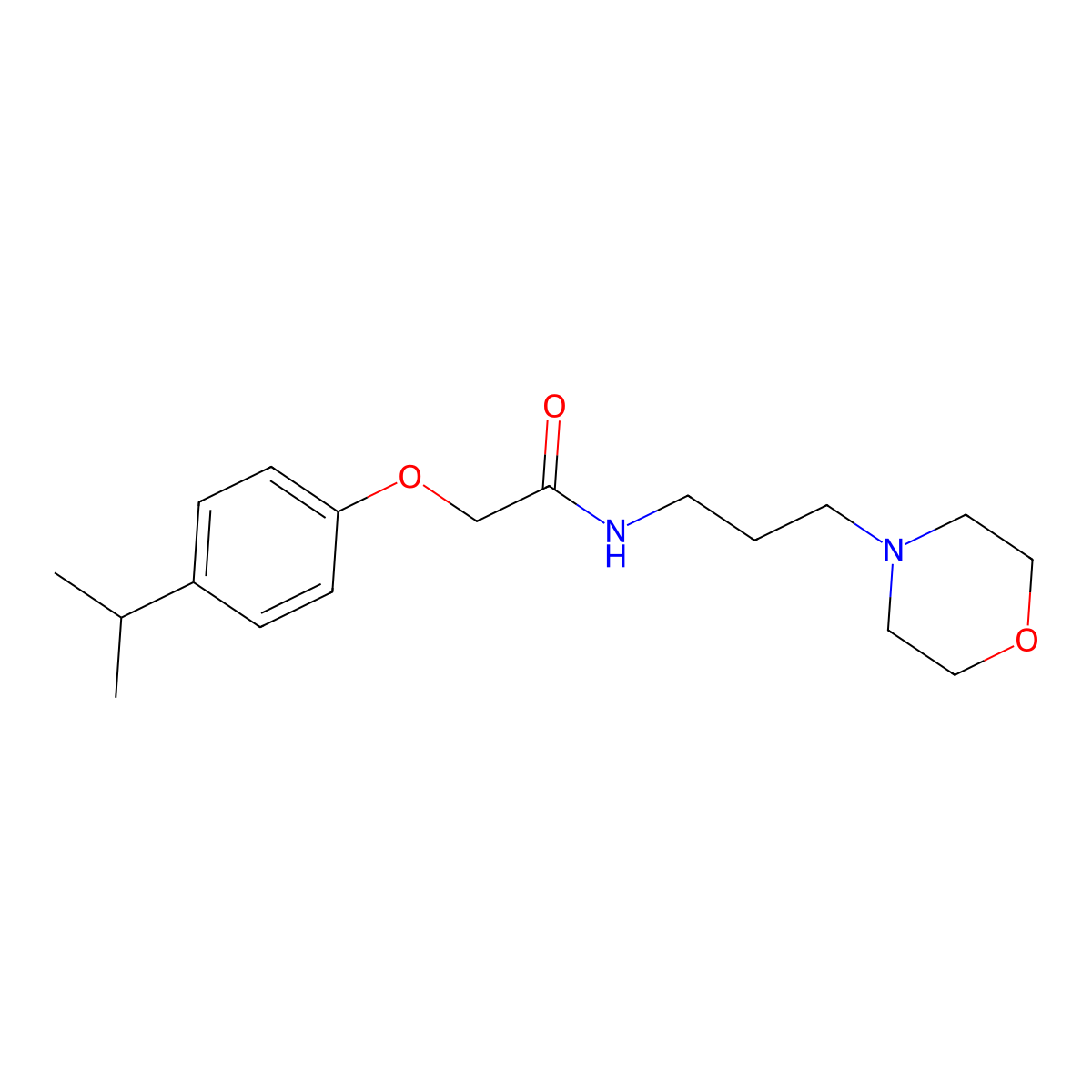 N-(3-morpholin-4-ylpropyl)-2-(4-propan-2-ylphenoxy)acetamide molecular structure, CAS 432523-36-9