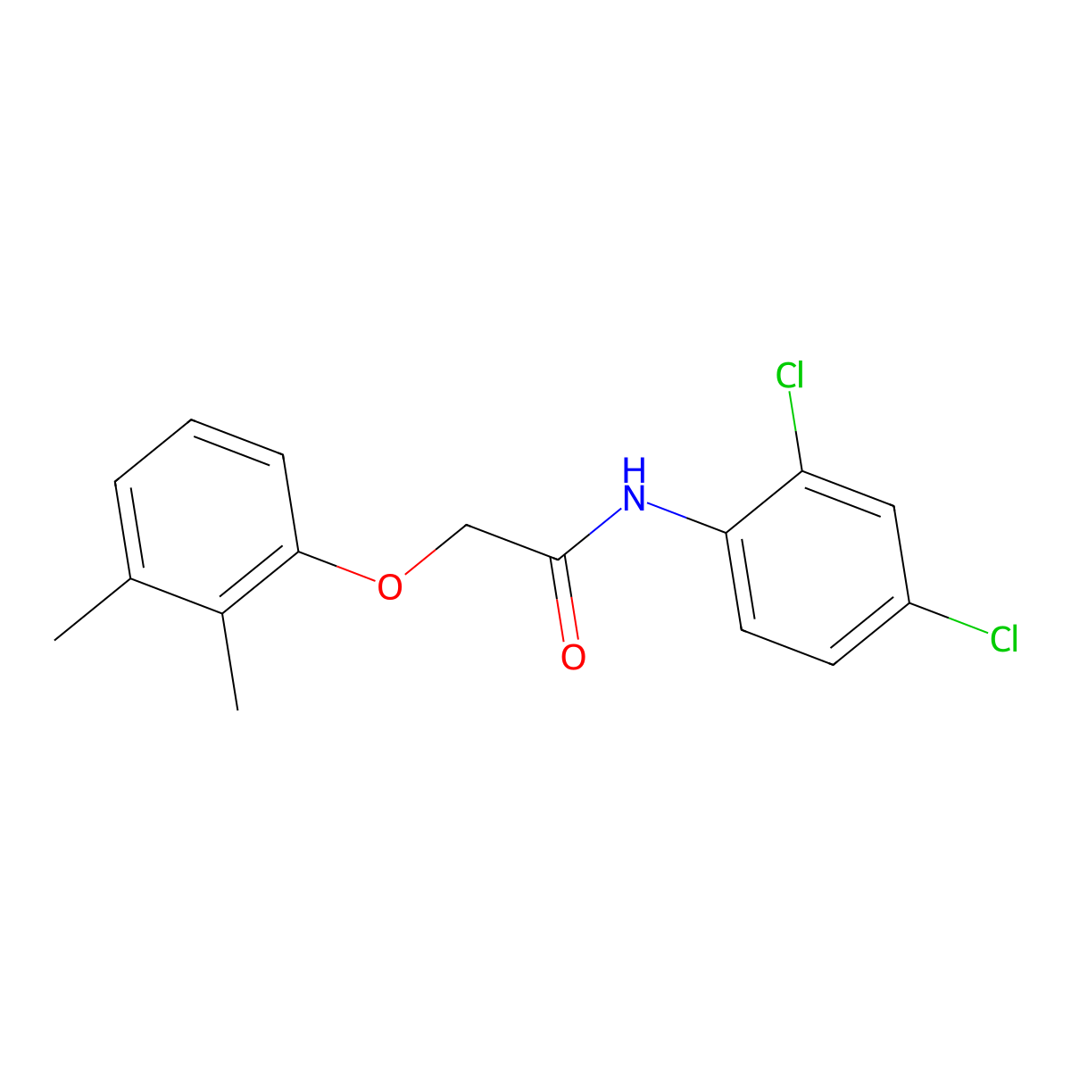 N-(2,4-dichlorophenyl)-2-(2,3-dimethylphenoxy)acetamide molecular structure, CAS 432523-47-2