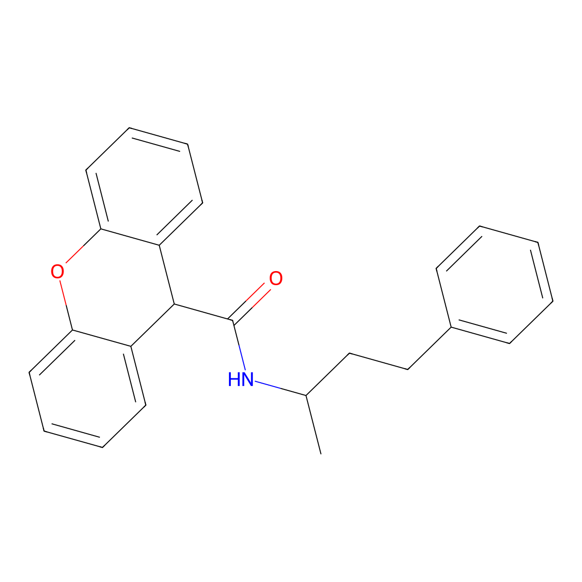 N-(4-phenylbutan-2-yl)-9H-xanthene-9-carboxamide molecular structure, CAS 432523-51-8