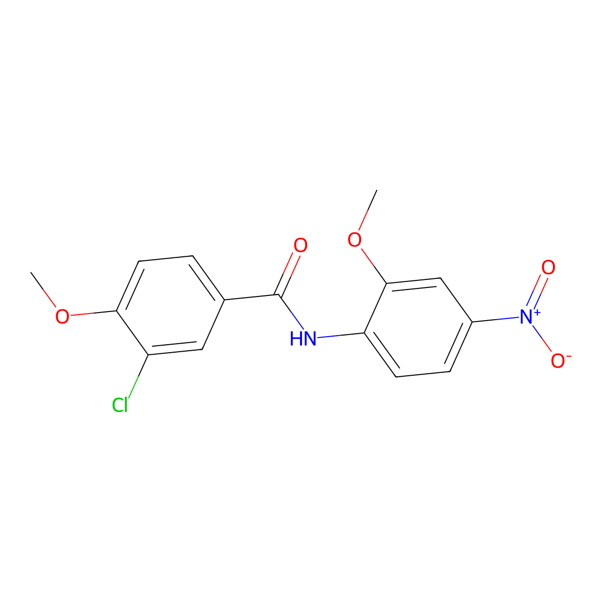 3-chloro-4-methoxy-N-(2-methoxy-4-nitrophenyl)benzamide molecular structure, CAS 432523-75-6