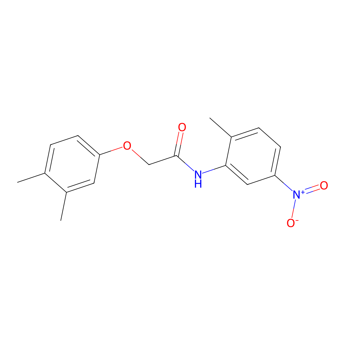 2-(3,4-dimethylphenoxy)-N-(2-methyl-5-nitrophenyl)acetamide molecular structure, CAS 432523-76-7