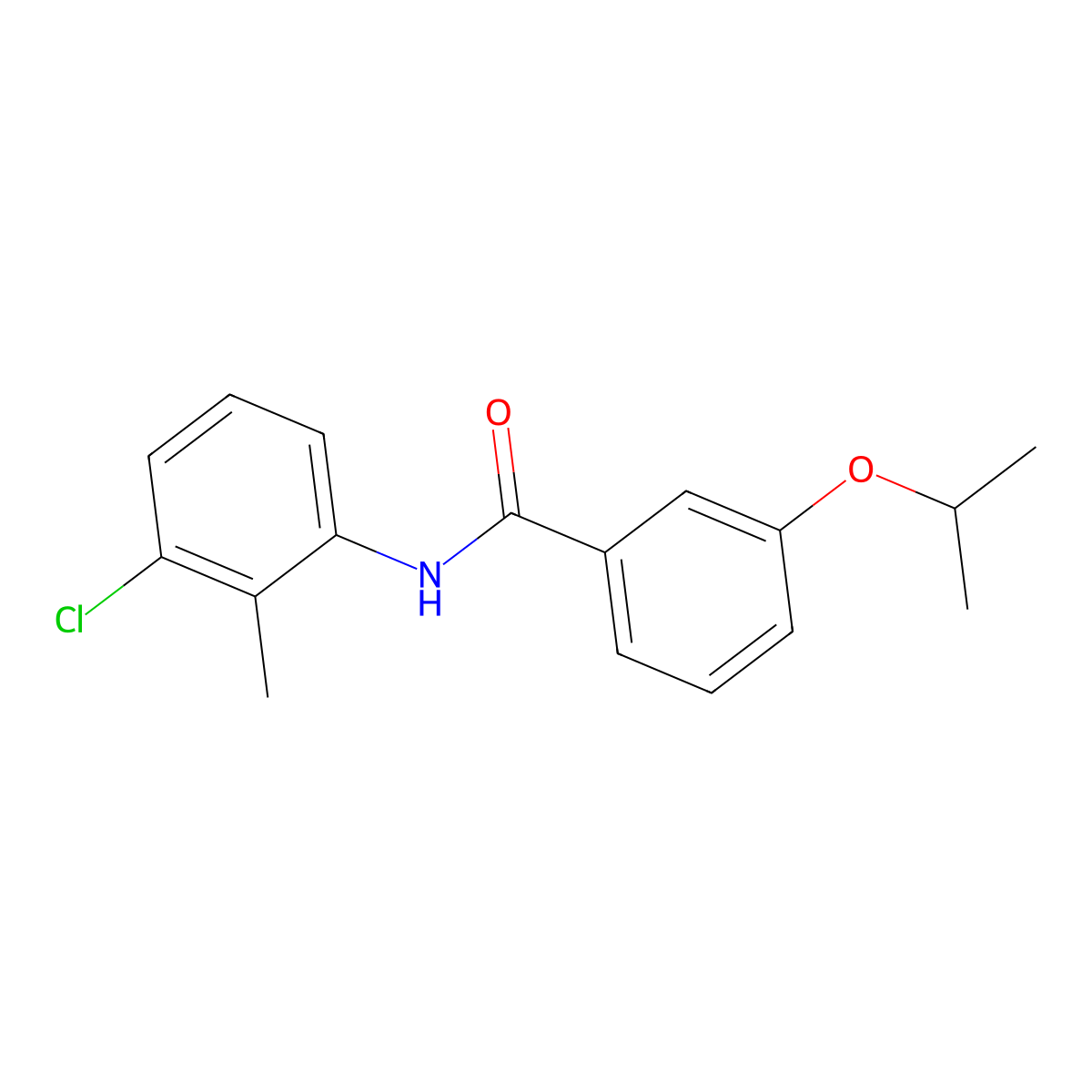 N-(3-chloro-2-methylphenyl)-3-propan-2-yloxybenzamide molecular structure, CAS 432523-85-8