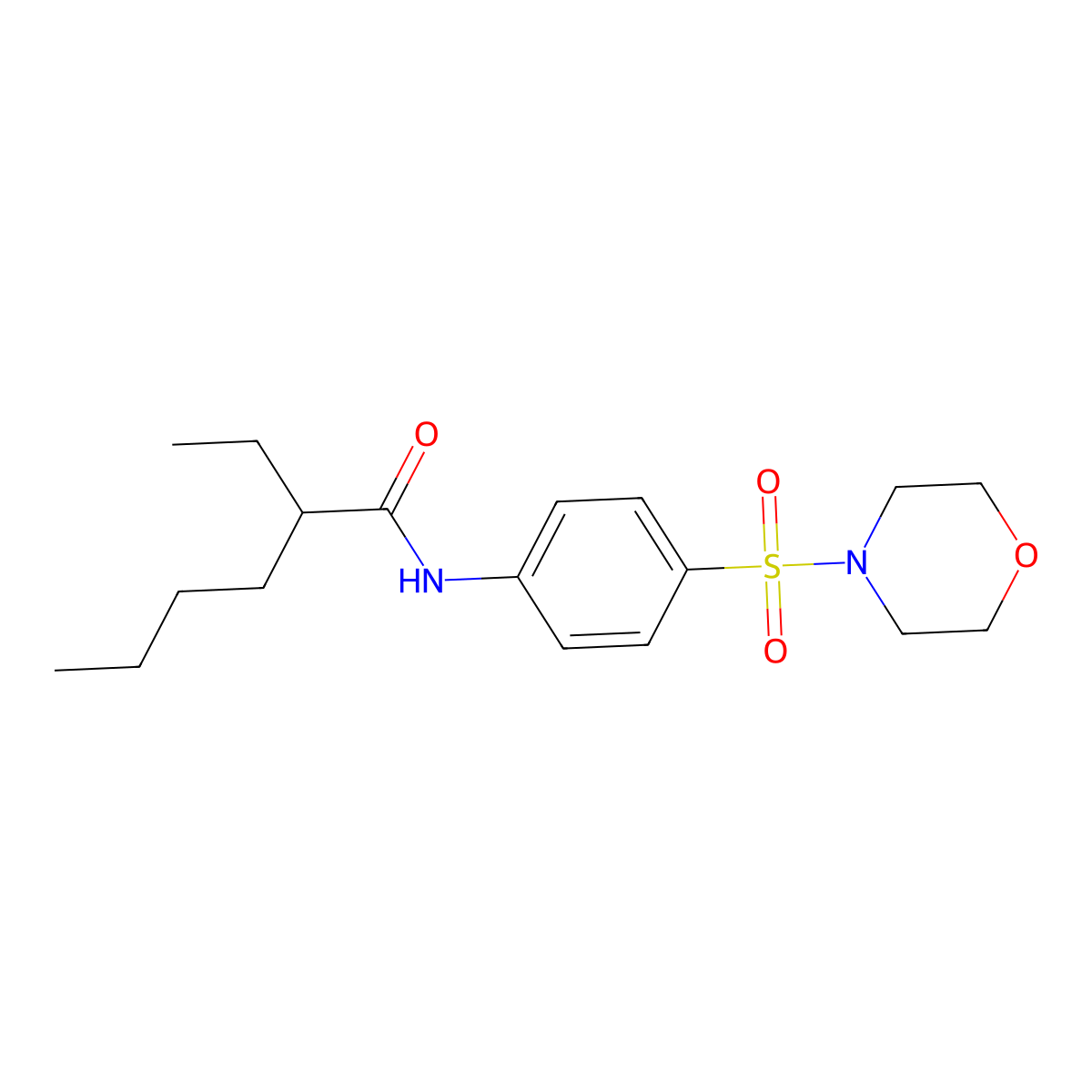 2-ethyl-N-[4-(morpholin-4-ylsulfonyl)phenyl]hexanamide molecular structure, CAS 432523-94-9