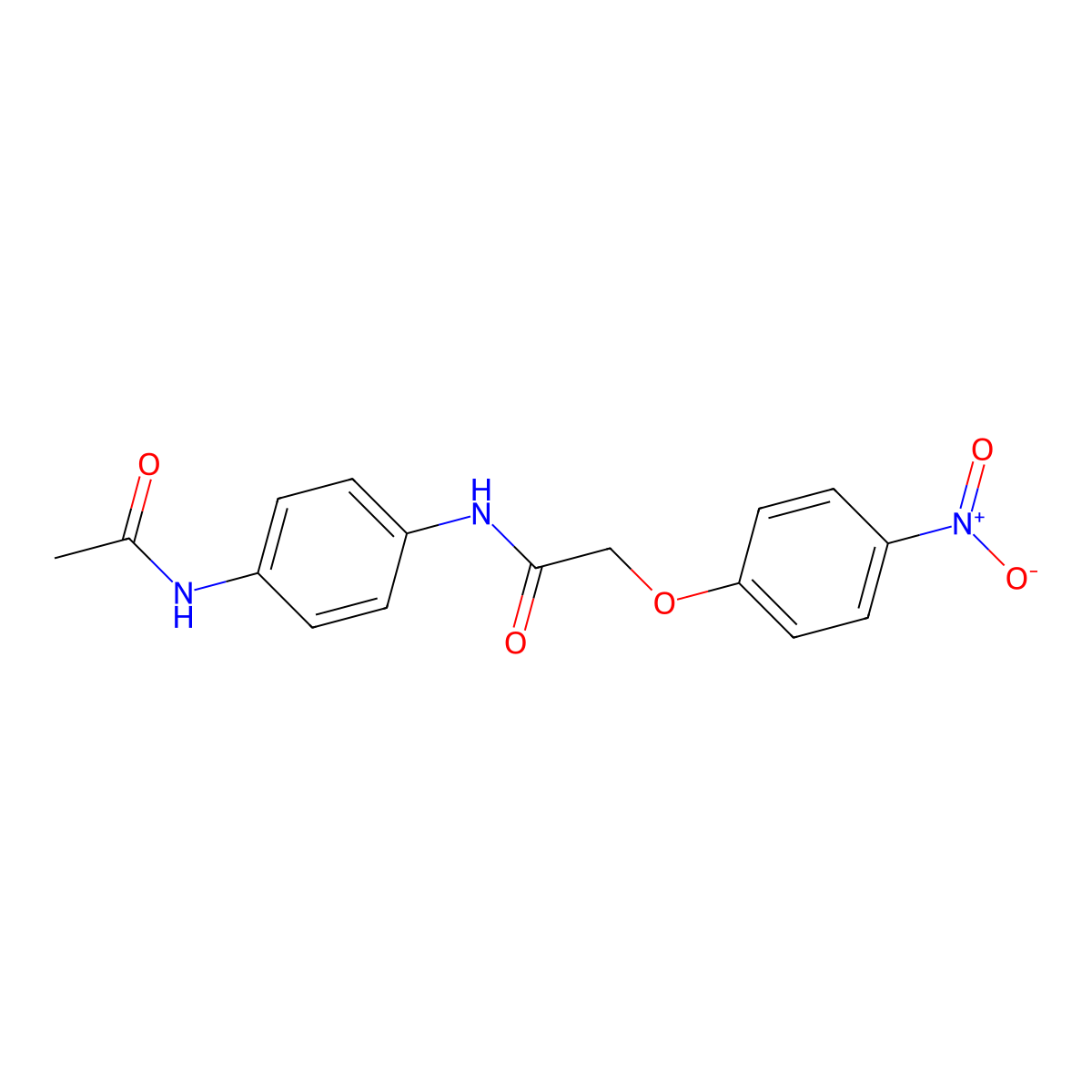N-[4-(acetylamino)phenyl]-2-(4-nitrophenoxy)acetamide molecular structure, CAS 432524-17-9