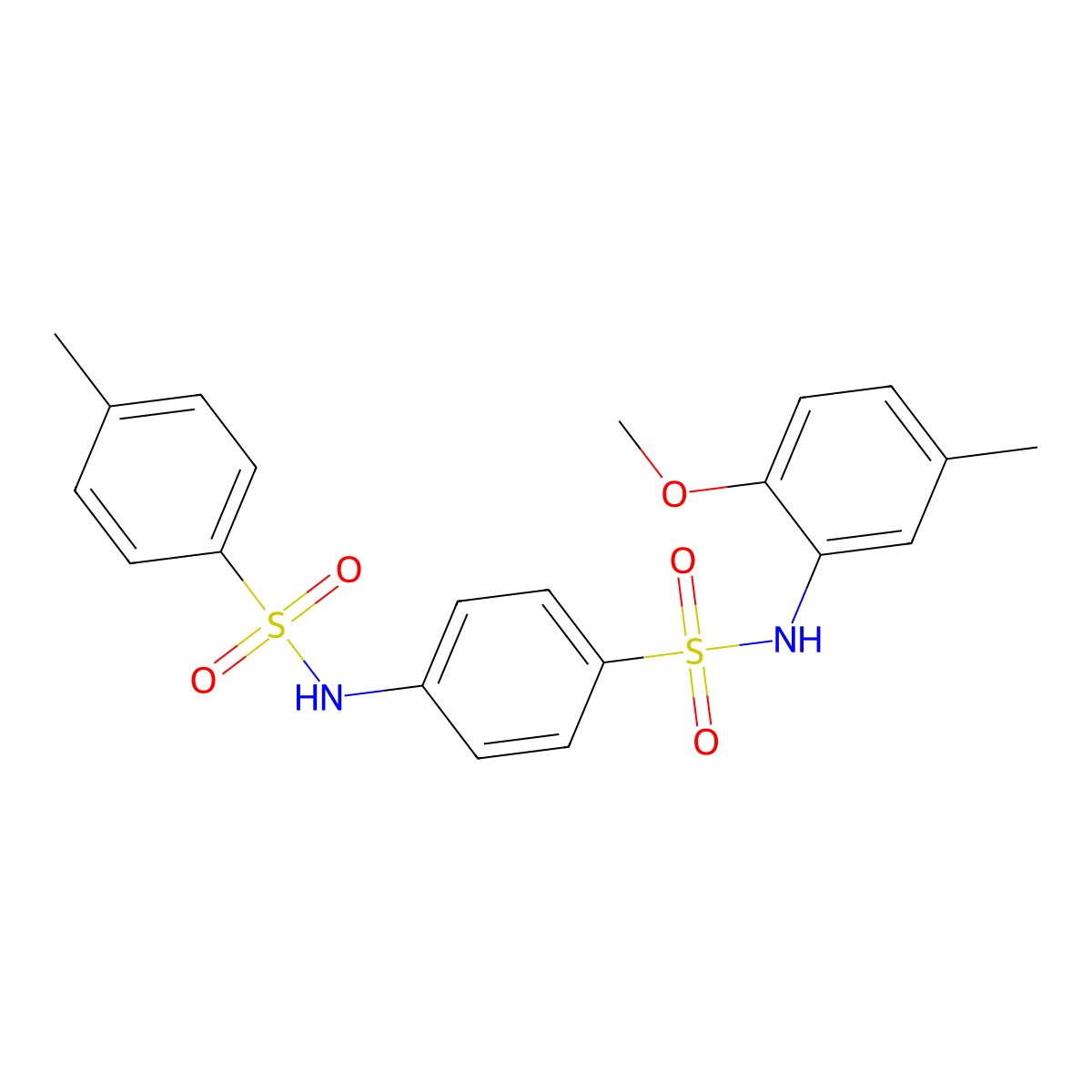 N-[4-[(2-methoxy-5-methylphenyl)sulfamoyl]phenyl]-4-methylbenzenesulfonamide molecular structure, CAS 432524-93-1