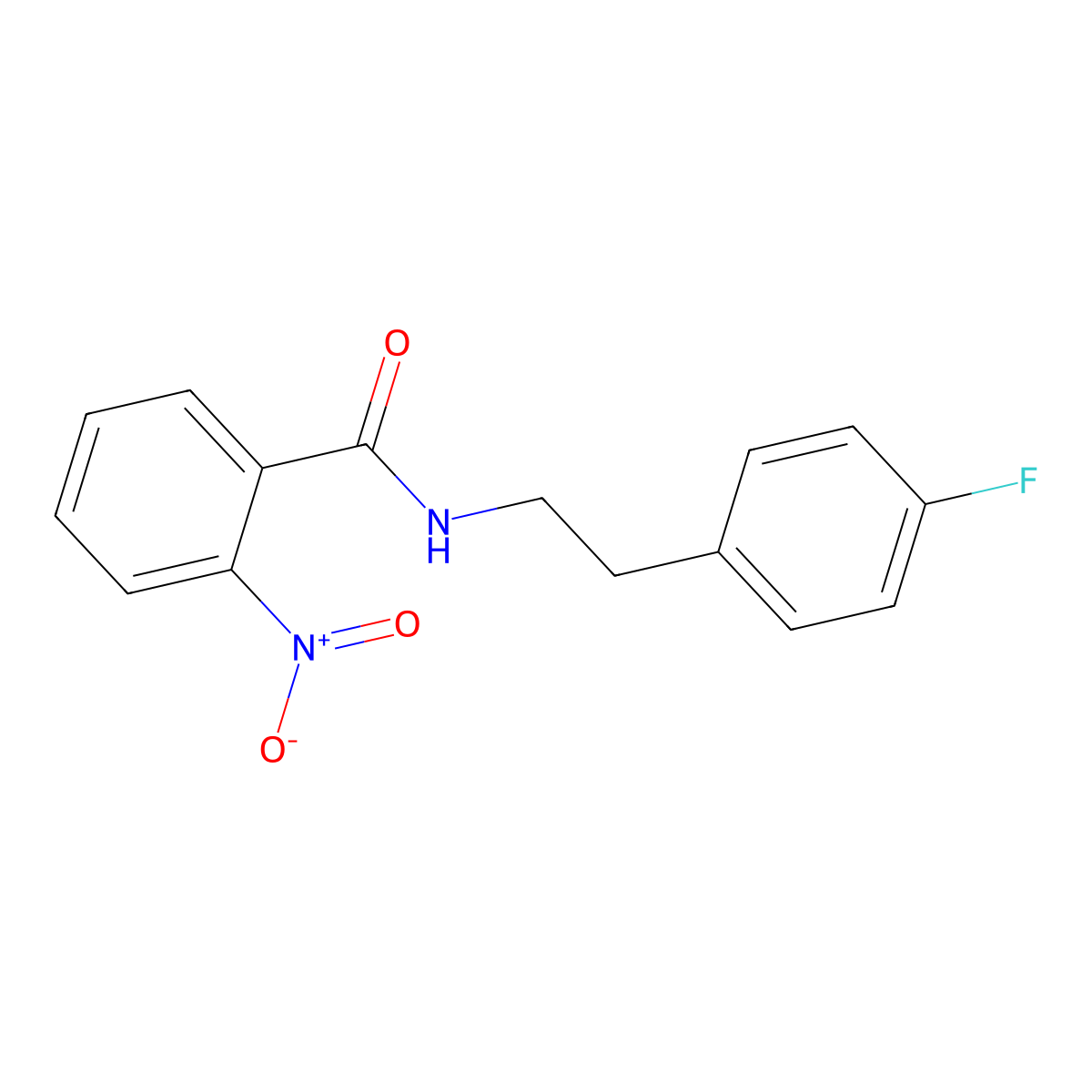 N-[2-(4-fluorophenyl)ethyl]-2-nitrobenzamide molecular structure, CAS 432525-03-6