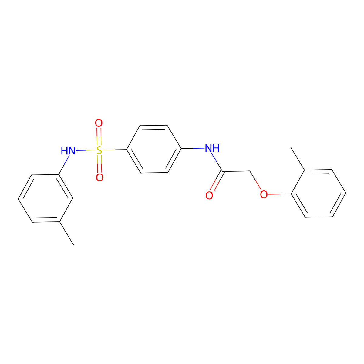 2-(2-methylphenoxy)-N-[4-[(3-methylphenyl)sulfamoyl]phenyl]acetamide molecular structure, CAS 432525-47-8