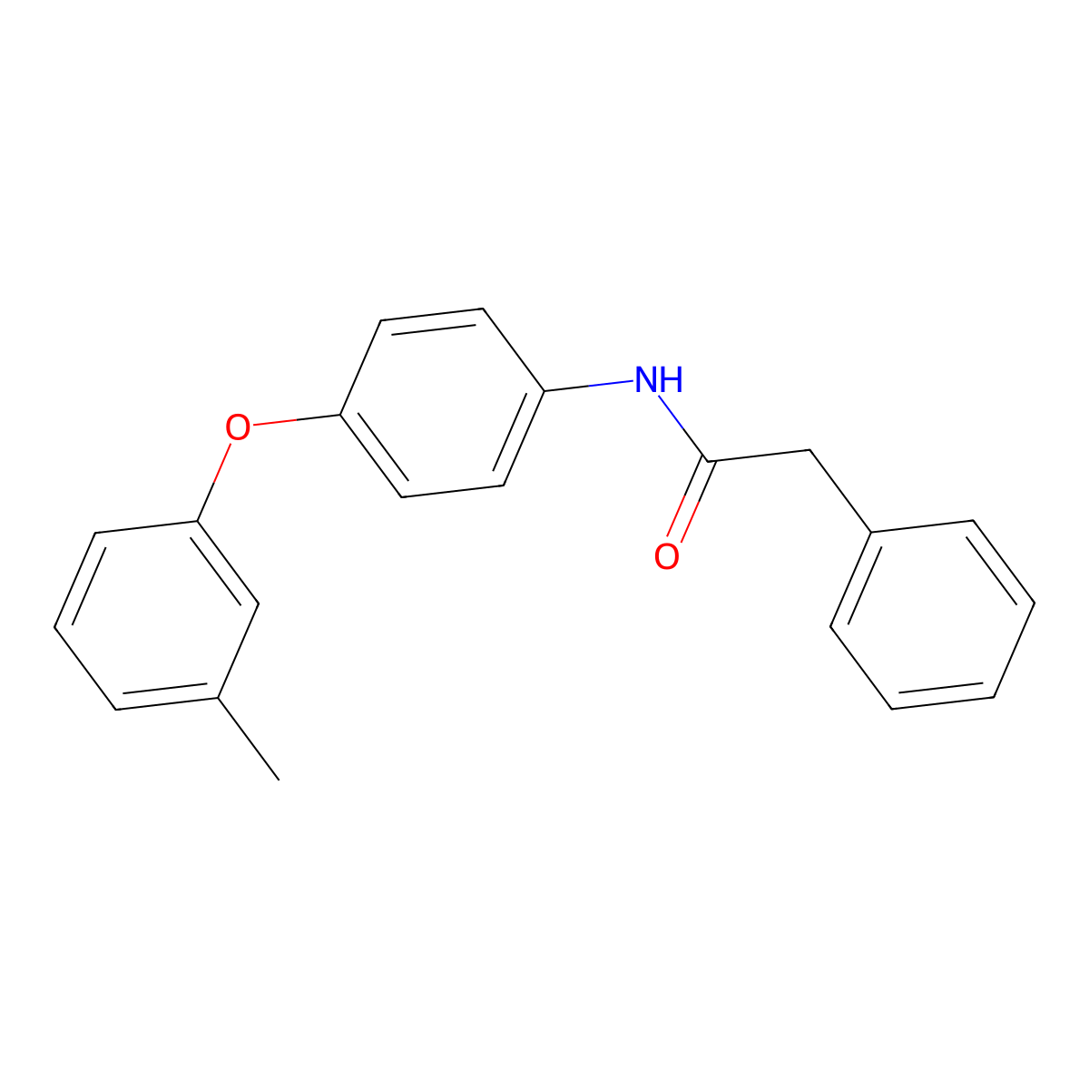 N-[4-(3-methylphenoxy)phenyl]-2-phenylacetamide molecular structure, CAS 432525-61-6