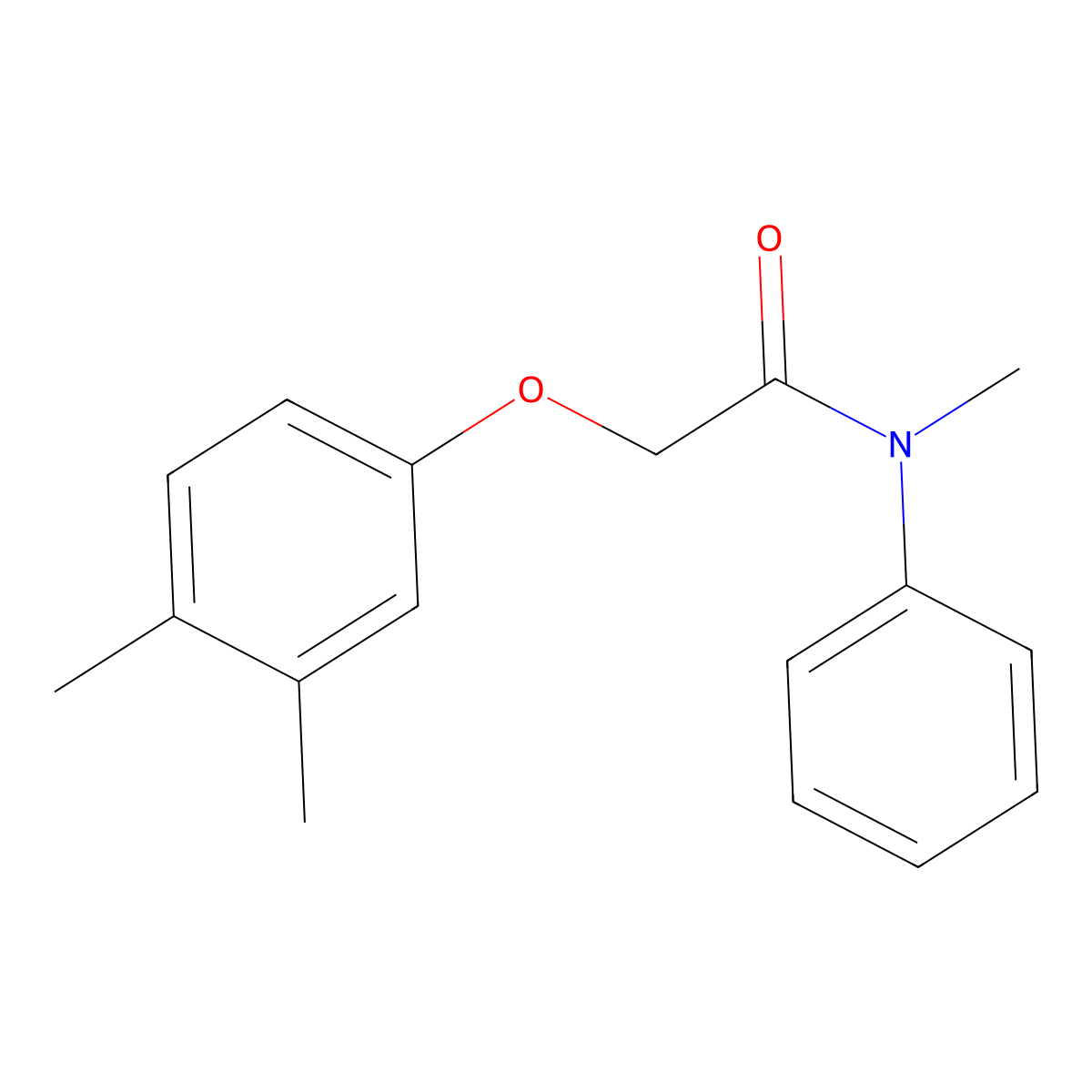 2-(3,4-dimethylphenoxy)-N-methyl-N-phenylacetamide molecular structure, CAS 432525-71-8