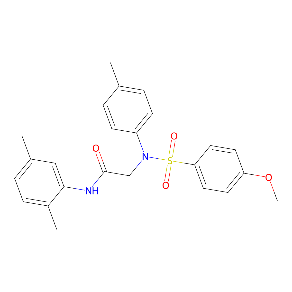 N-(2,5-dimethylphenyl)-2-(N-(4-methoxyphenyl)sulfonyl-4-methylanilino)acetamide molecular structure, CAS 432525-80-9