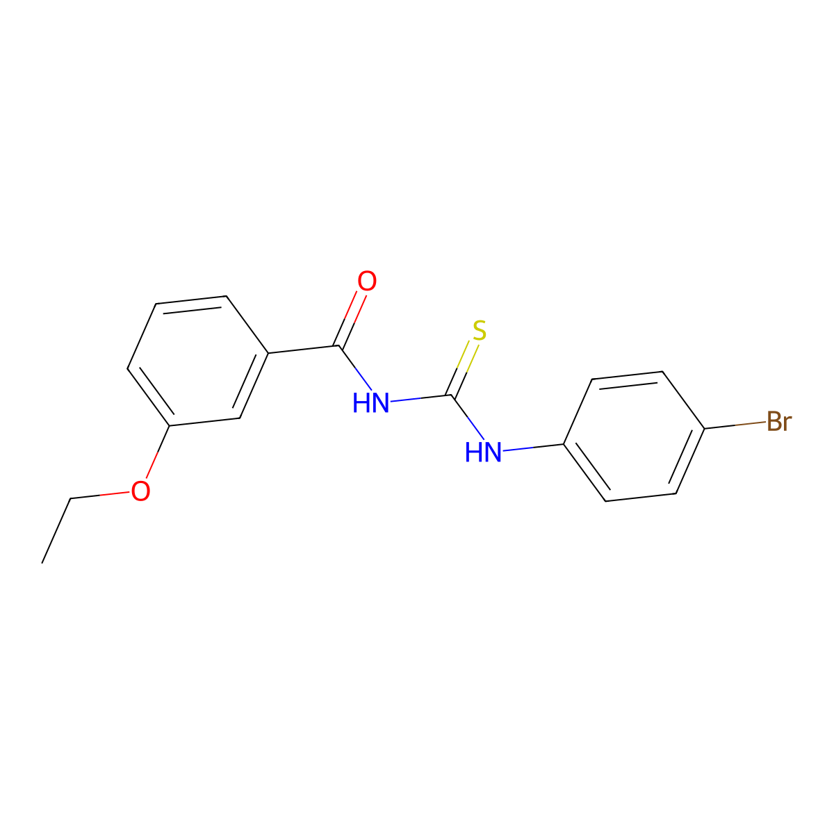 N-[(4-bromophenyl)carbamothioyl]-3-ethoxybenzamide molecular structure, CAS 432525-95-6
