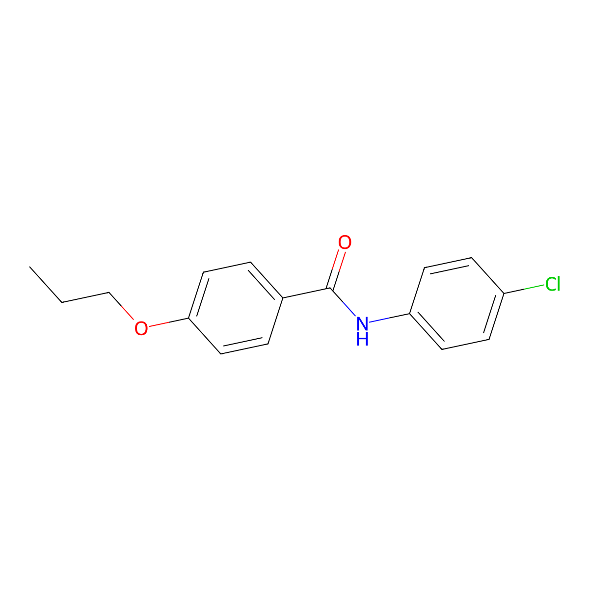 N-(4-chlorophenyl)-4-propoxybenzamide molecular structure, CAS 432526-01-7