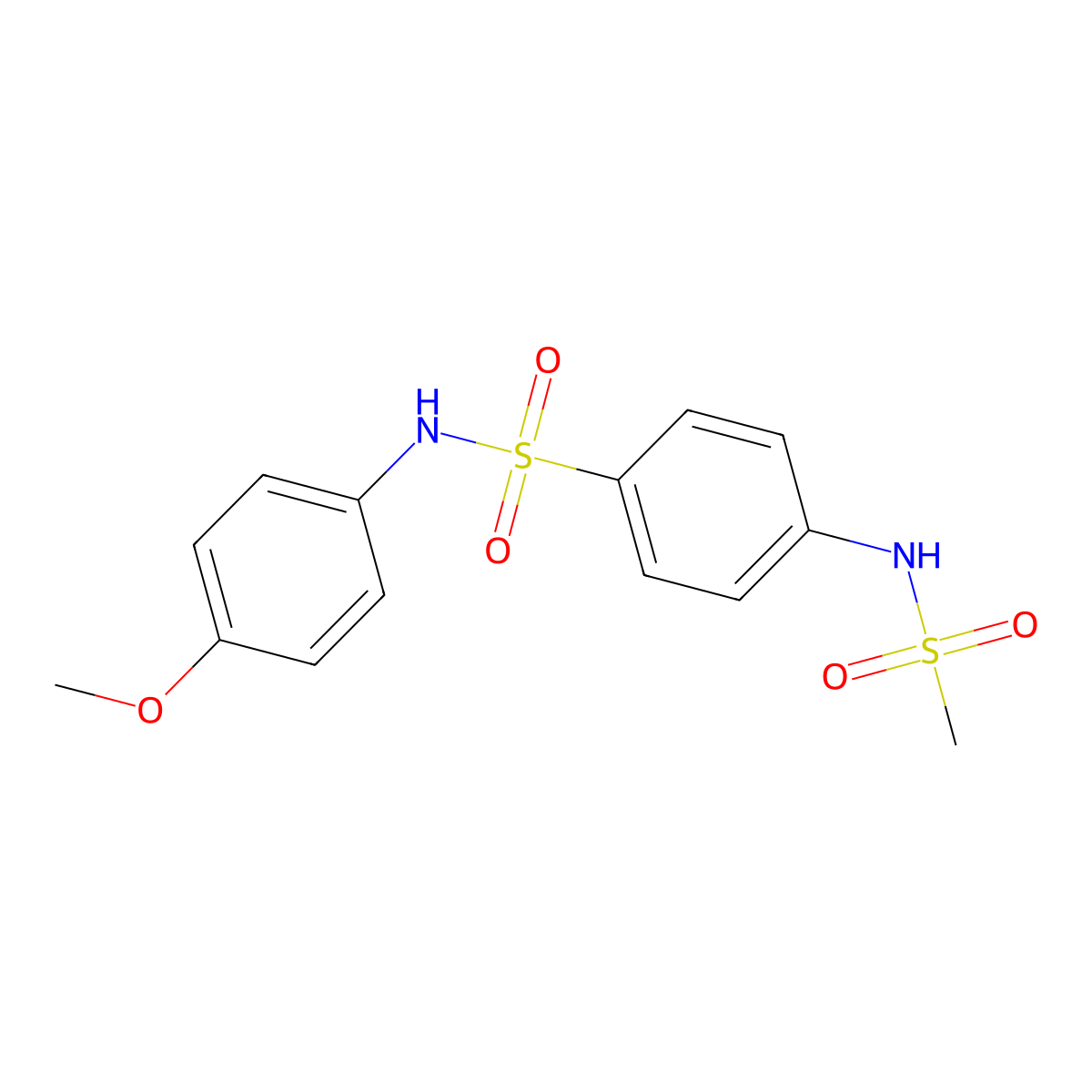 4-(methanesulfonamido)-N-(4-methoxyphenyl)benzenesulfonamide molecular structure, CAS 432526-16-4
