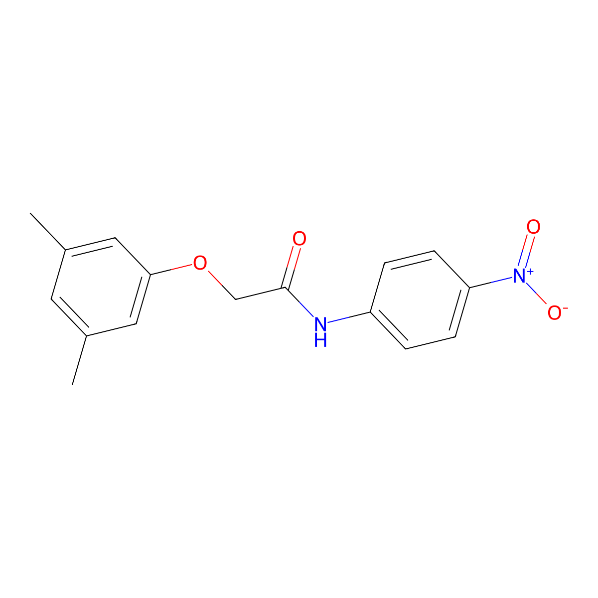 2-(3,5-dimethylphenoxy)-N-(4-nitrophenyl)acetamide molecular structure, CAS 432526-75-5