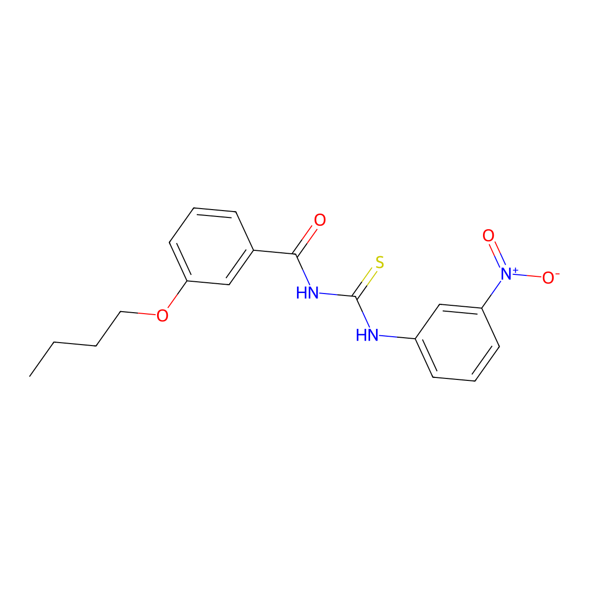 3-butoxy-N-[(3-nitrophenyl)carbamothioyl]benzamide molecular structure, CAS 432526-94-8