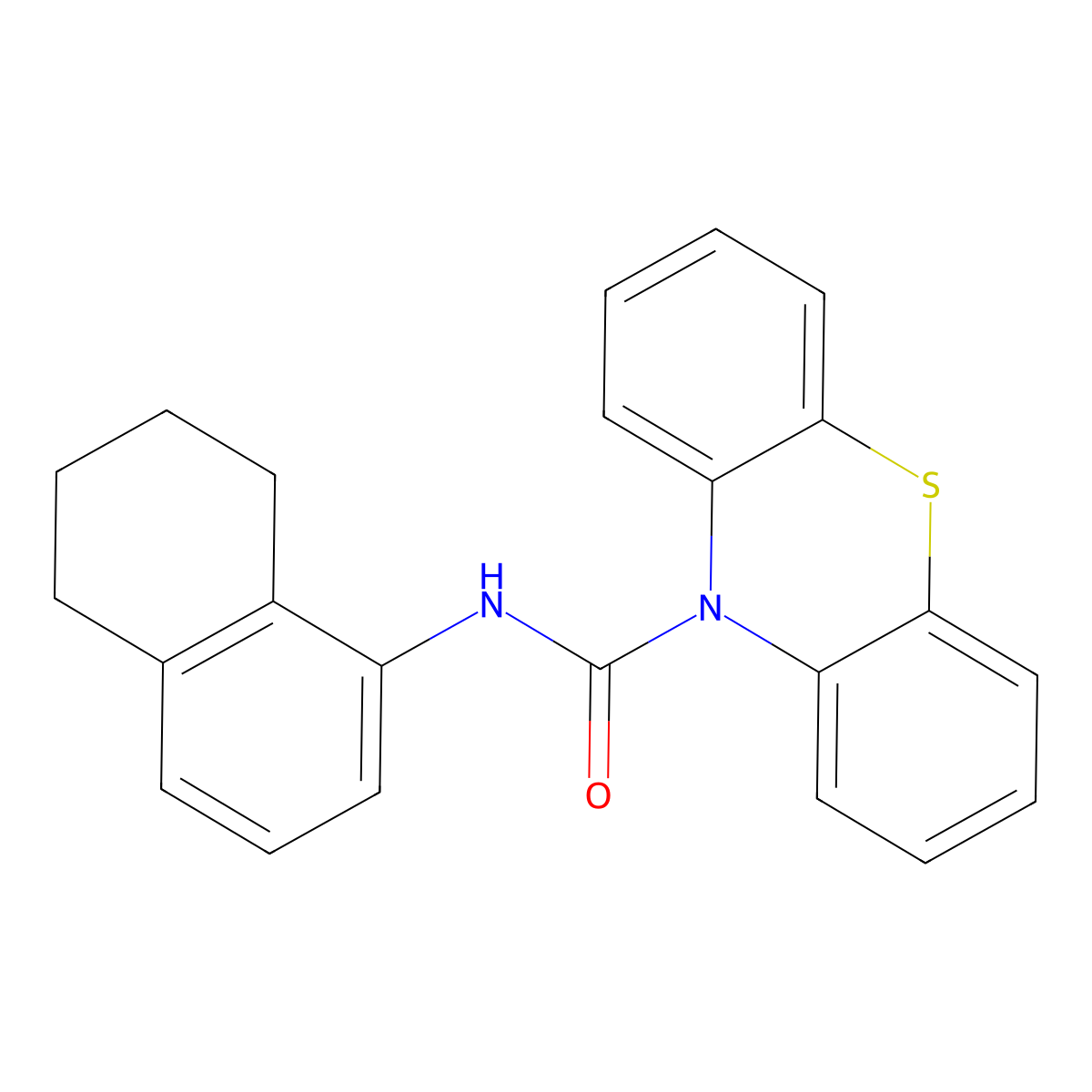N-(5,6,7,8-tetrahydronaphthalen-1-yl)-10H-phenothiazine-10-carboxamide molecular structure, CAS 432527-02-1